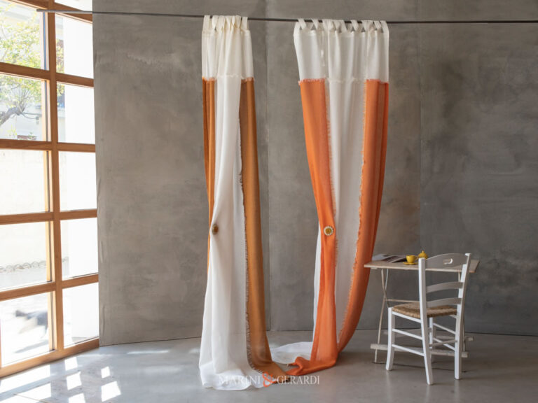 tenda salone classico moderno in lino design eclettico