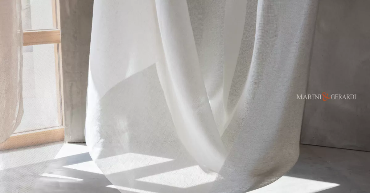lino tessuto bianco delicate eleganti moderne trasparenze