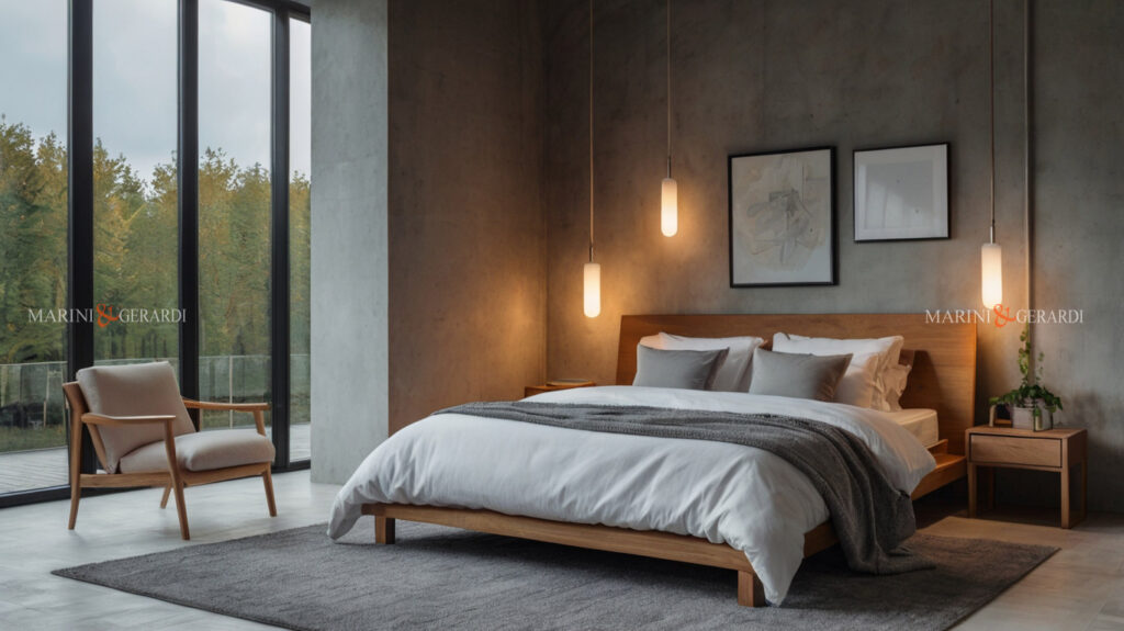 Stanza da letto design moderno lenzuola in lino - Camera da Letto stile Nordico Minimalista
